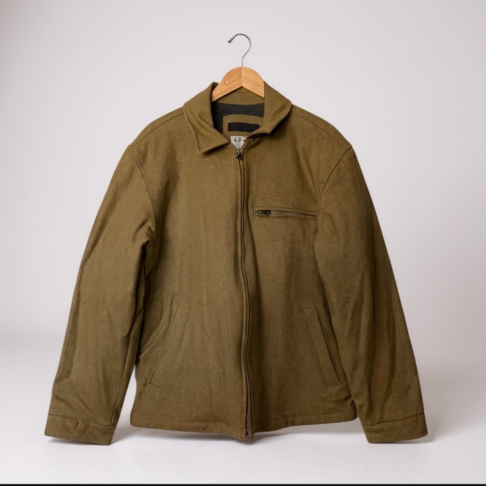 Old Navy Men's Wool Blend Tan Jacket - Picture 2 of 7